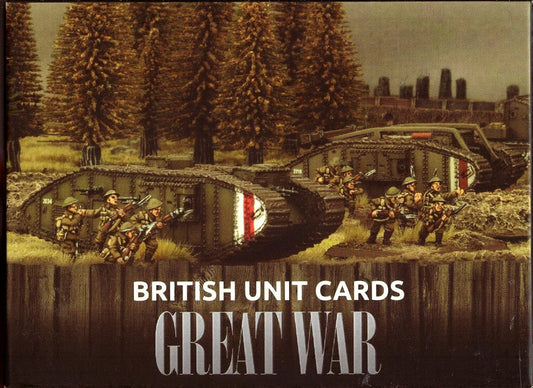 Great War British Unit Cards (x72 Cards)