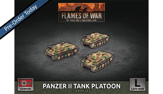 German Flames of War Panzer II Tank Platoon