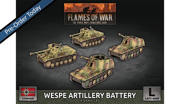 German Flames of War Wespe Artillery Battery