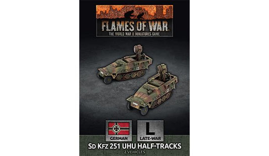German Flames of War Sd Kfz 251 Uhu Half-tracks (x2)