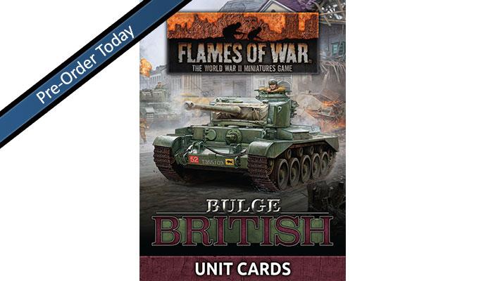 Flames of War Bulge British Command/Unit Cards Bundle