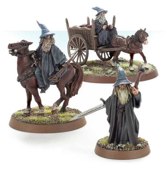 LOTR: Gandalf The Grey Mounted and on Cart