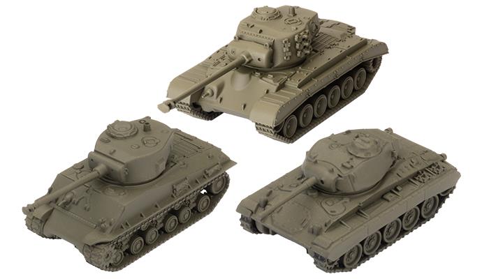 U.S.A. Tank Platoon (M4A3E8 Sherman, M26 Pershing, M24 Chaffee)