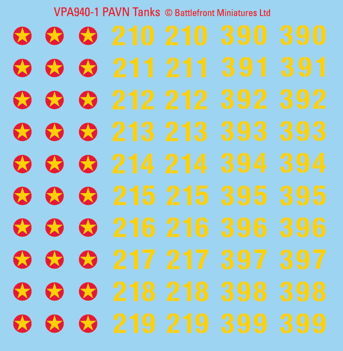 Nam PAVN Decal Sheets