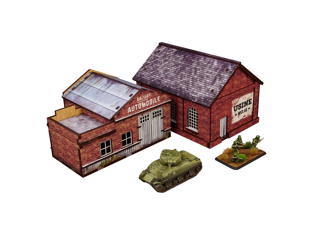 WW2 Normandy Garage & Factory (15mm)