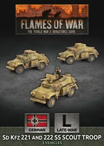 German Flames of War SD Kfz 221 & 222 Scout Troop