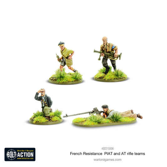 Bolt Action French Resistance PIAT & Anti-Tank Rifle Teams