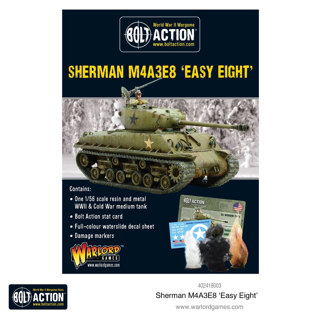 Bolt Action US Army Sherman M4A3E8 'Easy Eight'