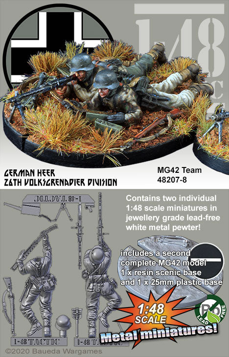 1-48 Tactic MG42 team (double pack) - German 26th Volksgrenadier Division