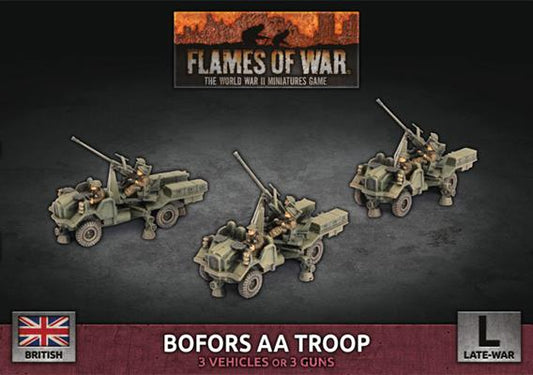 Flames of War British Bofors AA Troop (3x)