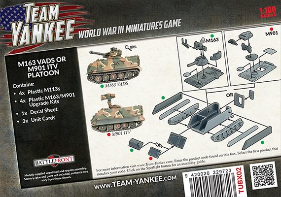 WWIII: Team Yankee American M163 VADS or M901 ITV Platoon