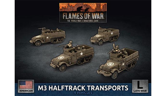 Flames of War American M3 Halftrack Transport Platoon