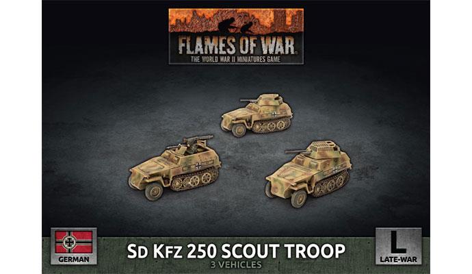 German Flames of War Sd Kfz 250 Scout Troop (Plastic)