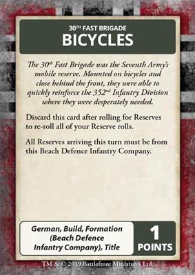 Flames of War D-Day German Command Cards