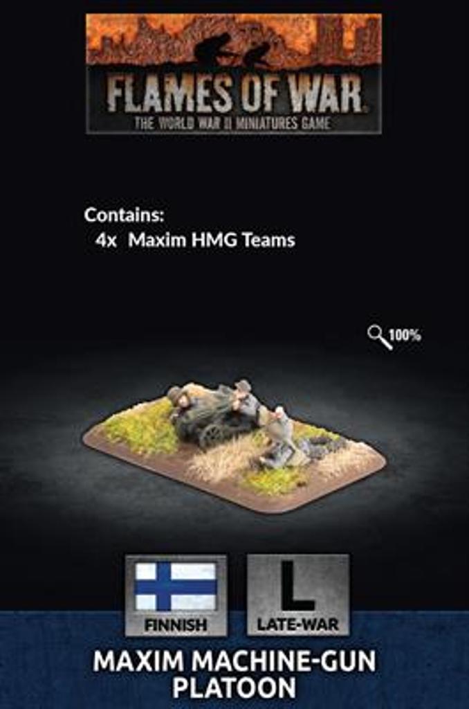 Flames of War Finnish Maxim Machine-Gun Platoon (x4)