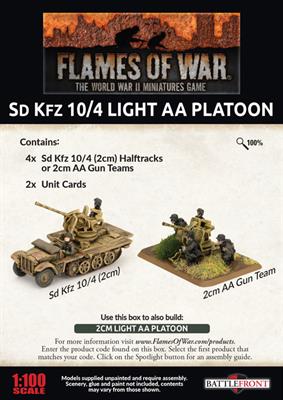 German Flames of War SdKfz 10/4 Light AA Platoon