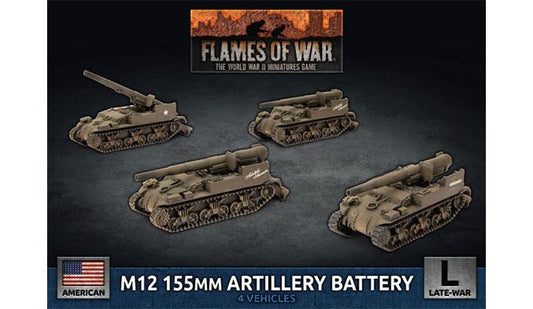 Flames of War American M12 155mm Artillery Battery