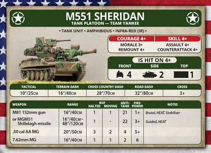WWIII: Team Yankee American M551 Sheridan Tank  Platoon