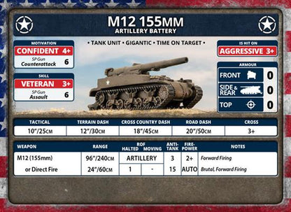 Flames of War American M12 155mm Artillery Battery
