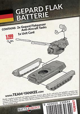 West German Leopard Gepard Flakpanzer Batterie Team Yankee