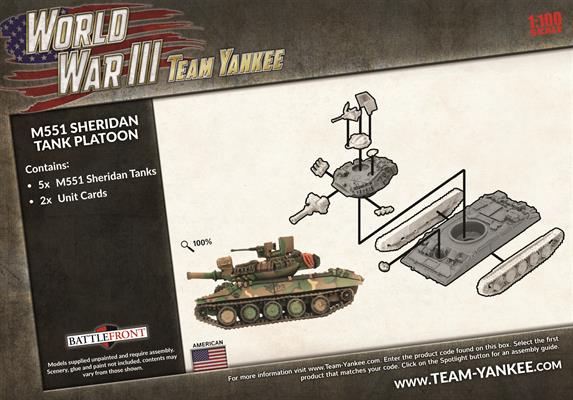 WWIII: Team Yankee American M551 Sheridan Tank  Platoon