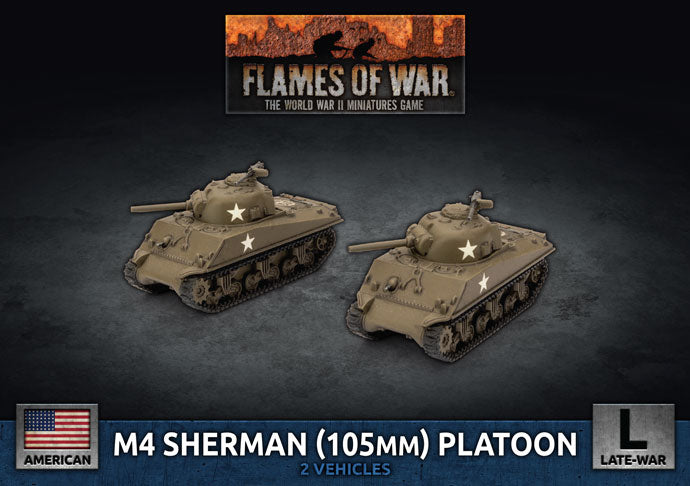 Flames of War American M4 Sherman (105mm) Assault Gun Platoon