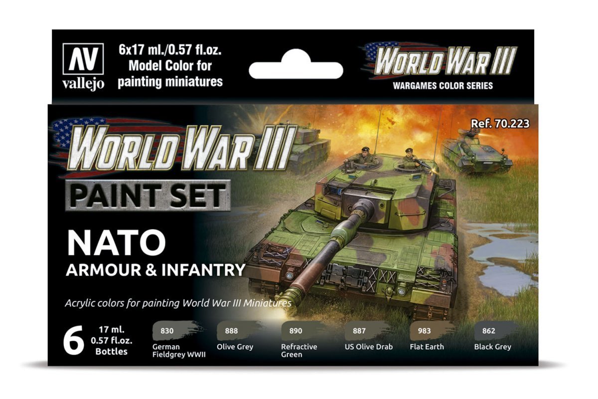 WWII Armour & Infantry Paint Set  (6)