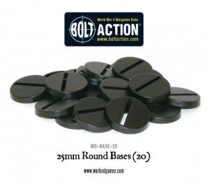25mm Round Slotted Bases