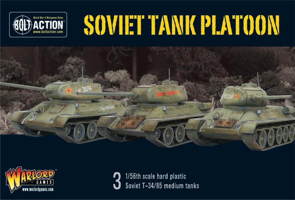 Bolt Action Soviet Armoured Platoon (3 T-34 Plus Infantry)