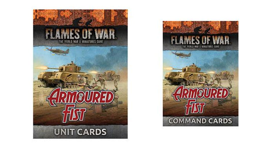 Flames of War British Armoured Fist Unit and Command Cards