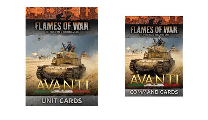 Italian Avanti Unit and Command Cards