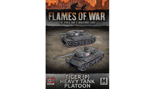 German Flames of War Tiger (P) Heavy Tank Platoon