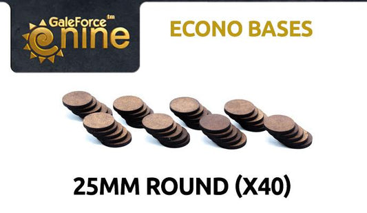 GF9 Econo Bases 25mm round (x40)