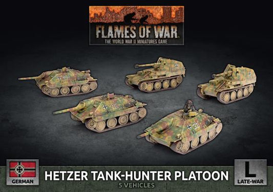 German Flames of War Hetzer Tank-Hunter Platoon (Plastic)