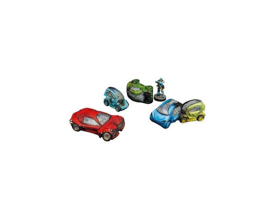 Infinity Sci-fi Resin City Wrecked Cars Set
