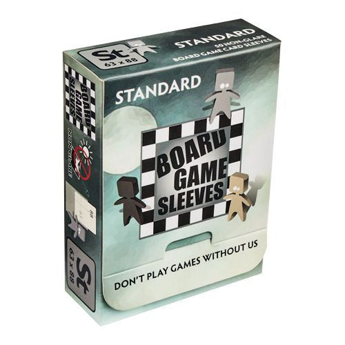 50 Clear Board Game Sleeves: Standard (63x88mm)