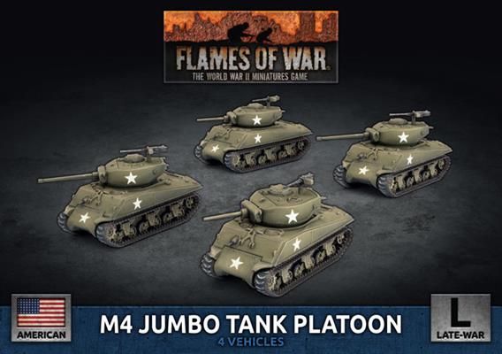 Flames of War American M4 Jumbo (x4 Plastic)