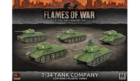 Red Banner Soviet T-34 Tank Company (Plastic)