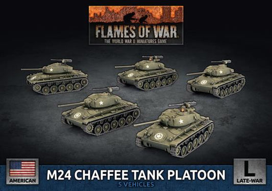 Flames of War American M24 Chaffee Tank Platoon (x5 Plastic)