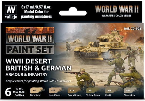 WWII Armour & Infantry Paint Set  (6)