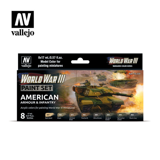 WWIII  Armour & Infantry Paint Sets (8)