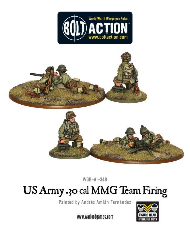 Bolt Action US Army .30 Cal MMG Team Firing