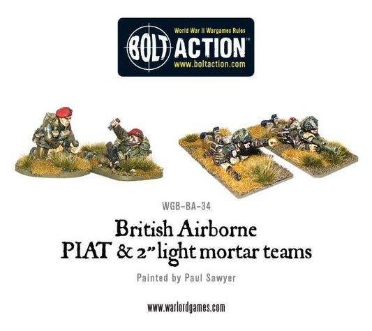 Bolt Action British Airborne PIAT and Light Mortar TeamS