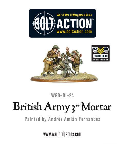 Bolt Action British Army 3" Mortar Team