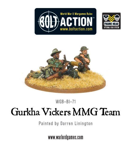 Bolt Action British Gurkha Vickers MMG Team