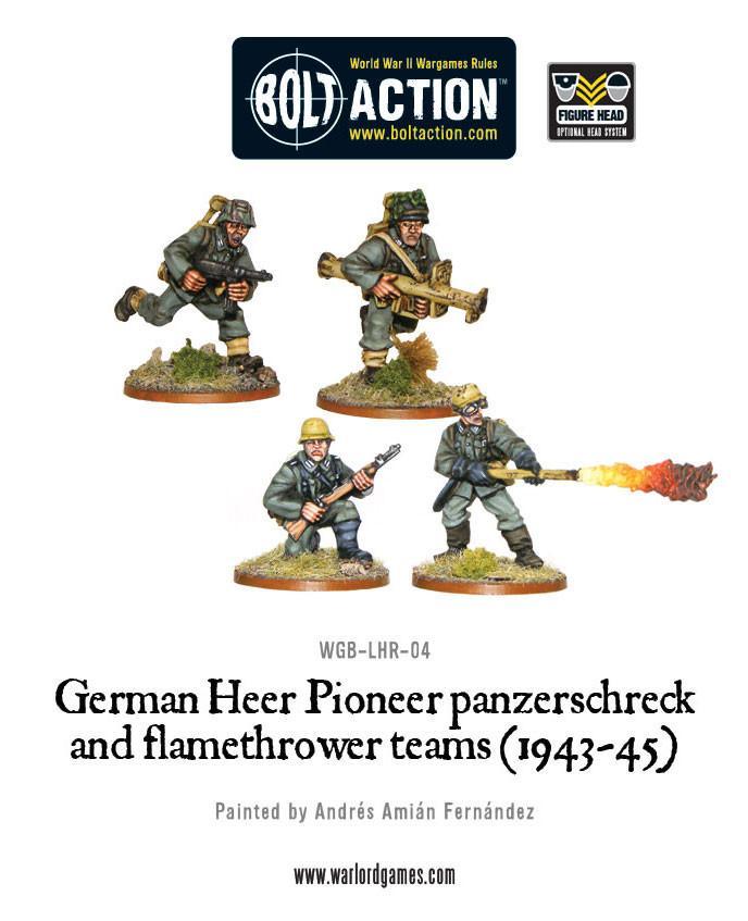 Bolt Action German Heer Pioneer Panzerschreck & Flamethrower Teams (1943-45)